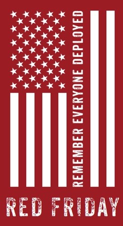 RED Friday flag remember everyone deployed